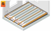 aufstecken der aluminium-waermeverteiler